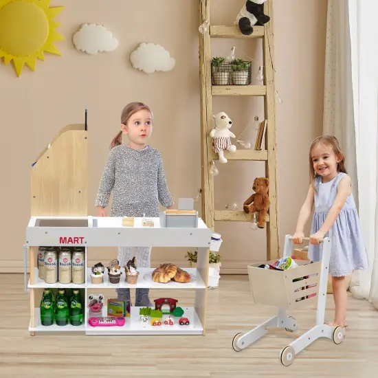 Grocery Store Playset Pretend Play Supermarket Shopping Set {3}