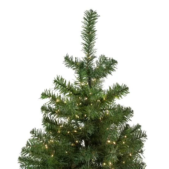 Northlight 7.5' Pre-lit Medium Deer River Spruce LED Artificial Christmas Tree - Warm White Lights Green {5}