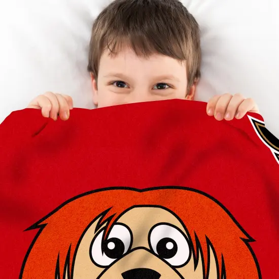 Sleep Squad Ottawa Senators Sparty Mascot 60&rdquo; x 80&rdquo; Raschel Plush Hockey Blanket {4}