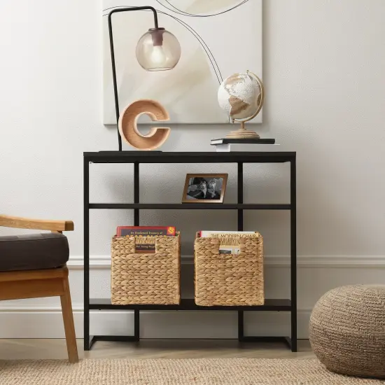 Casafield Water Hyacinth Storage Baskets, Collapsible Cube Organizers, Woven Bins for Bathroom, Bedroom, Laundry, Pantry, Shelves {2}