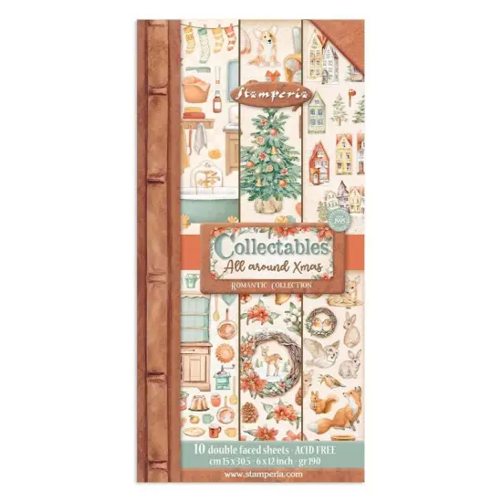 All Around Christmas 6x12 Collectables Paper Pack - Stamperia {1}