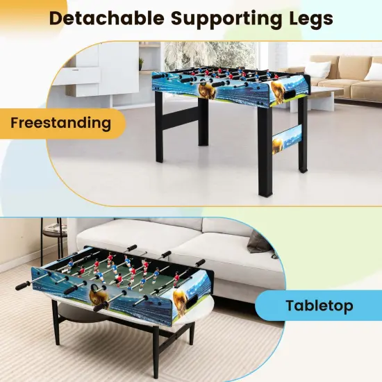 Costway 37 Inches Foosball Table with Removable Legs, 2 Balls and 2 Manual Scorers {6}