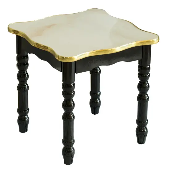 Versatile Square Wooden Side Table - Living Room Accent End Table with Rustic Charm, Sleek Design, and Storage Shelf for Modern Home Decor and Small Spaces White {1}