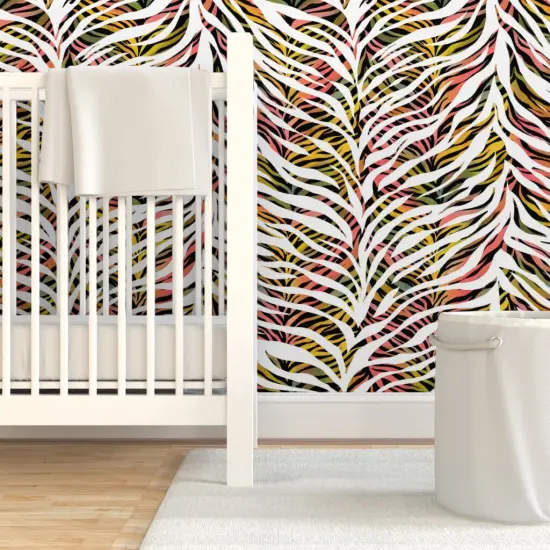 Pre-Pasted Wallpaper 2FT Wide Abstract Animal Print Safari Pop Art Custom Pre-pasted Wallpaper by Spoonflower {7}