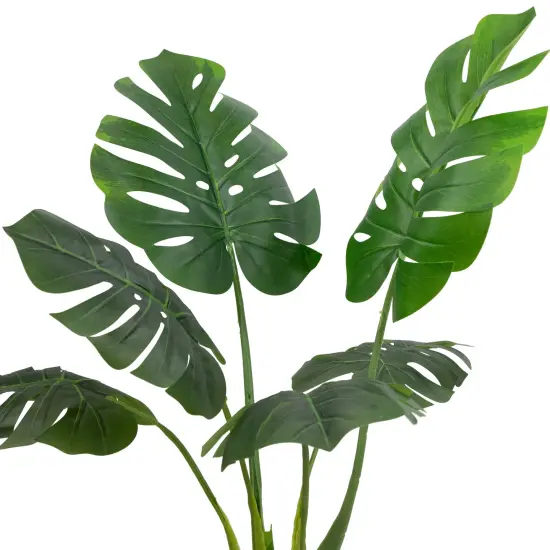 Northlight 35" Green Wide Leaf Monstera Artificial Potted Plant {6}