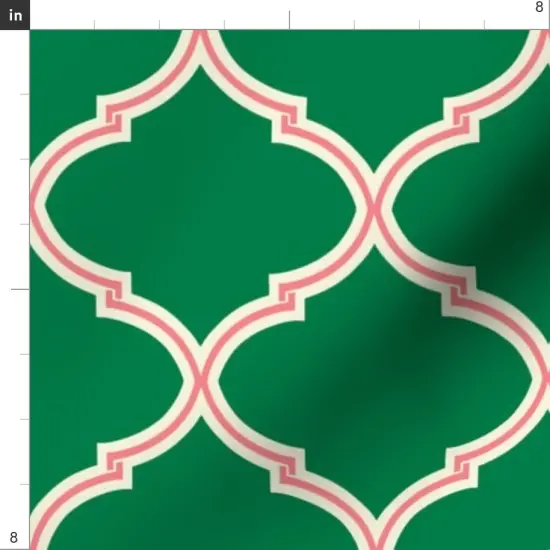 Various Fabrics by the Yard or Fat Quarter Preppy Trellis Watermelon Traditional Grand Millennial Custom Printed Fabric by Spoonflower {4}