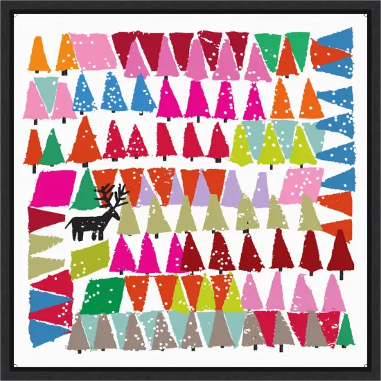 Winter Trees by Jenny Frean Canvas Art Framed {1}