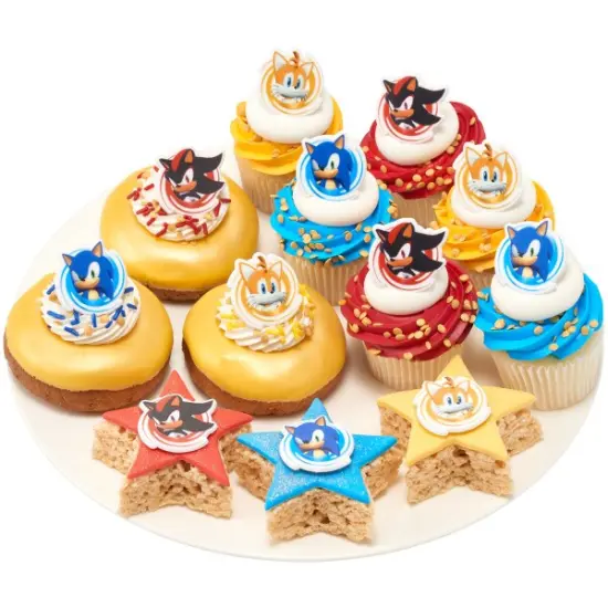 Sonic, Tails and Shadow Cupcake Rings, 12ct {6}