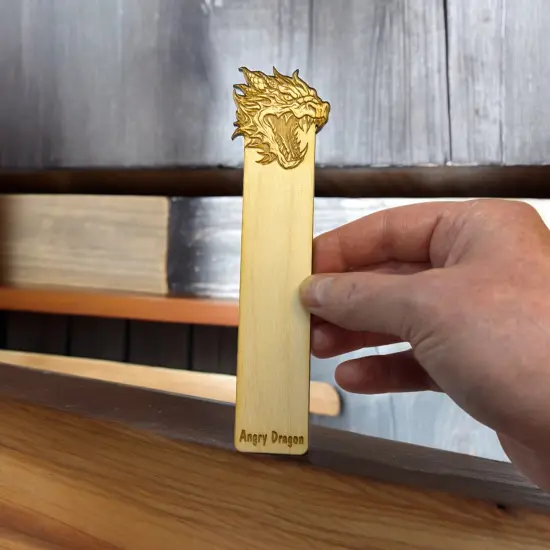 Bookmark - Angry Dragon - Birch wood {4}