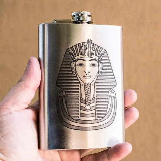 8oz Tutankhamun Stainless Steel Flask {3}