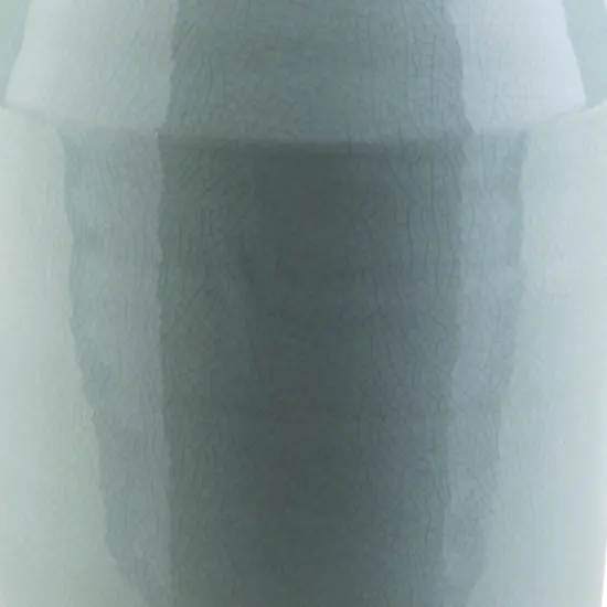 Diva At Home Trumpet Shiny Mint Blue Decorative Table Top Ceramic Vase 13.25" {4}