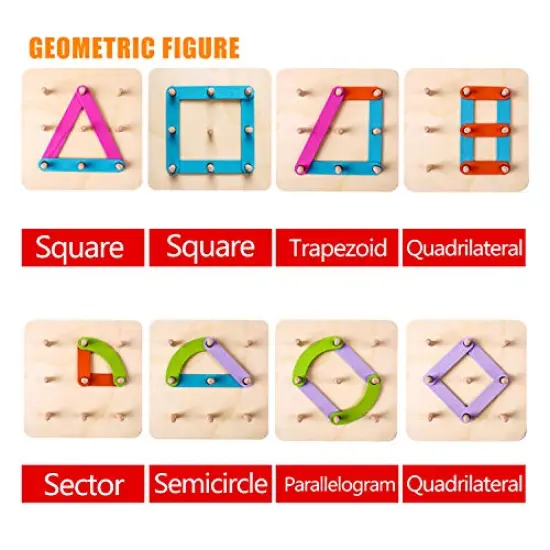 Wooden Letter and Number Construction Activity Set Educational Preschool Toys Shape Color Recognition Pegboard Sorter Set Board Blocks Stack Sort for Toddler Kids Boys Girls Non-Toxic Toy {1}