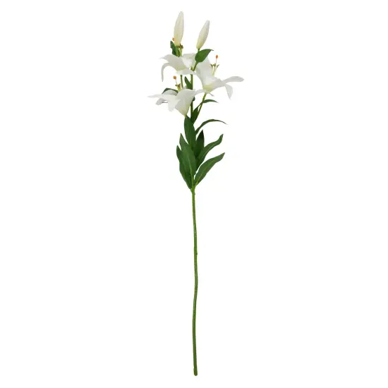 Allstate Garden Lily Artificial Floral Spray - 28" - White {4}