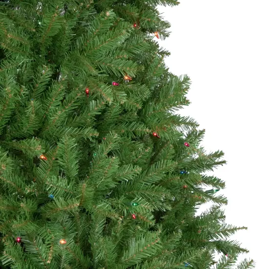 Northlight 9' Pre-Lit Rockwood Pine Artificial Christmas Tree, Multi Lights Green {5}