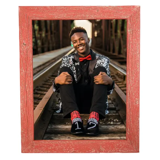 Rustic Farmhouse Standard Tabletop Reclaimed Wood Picture Frame Red {5}