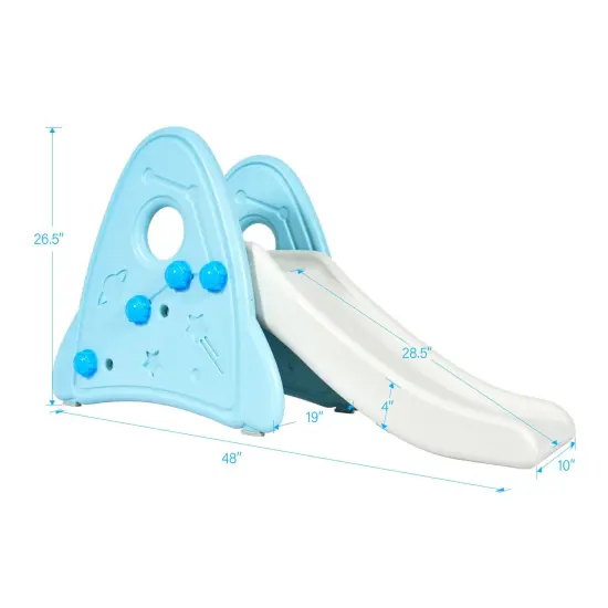 Freestanding Baby Slide Indoor First Play Climber Slide Set for Boys Girls Blue {5}
