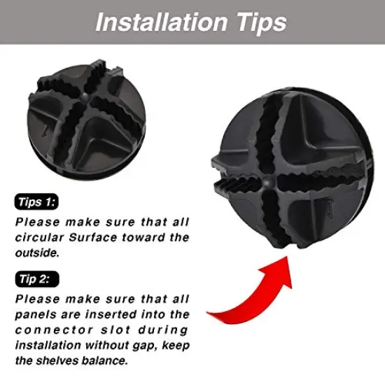 Cube Connectors Plastic Storage Cube Connectors Wire Cube Connectors Organizer ABS Connectors for Modular Closet Storage Organizer and Wire Shelf (Black,32 Pieces) {4}