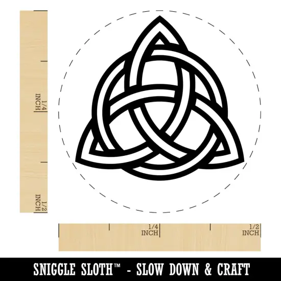 Celtic Triquetra Knot Outline Self-Inking Rubber Stamp for Stamping Crafting Planners Purple {1}