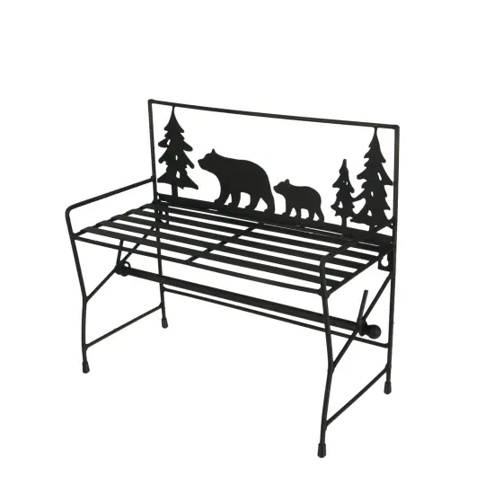 Metal Bear Wall Hanging Kitchen Paper Towel Rack Cabin Bench Accessories Holder {3}