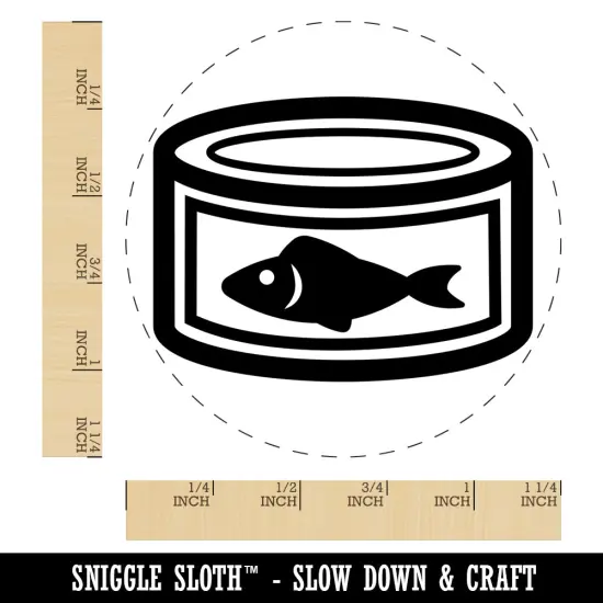 Can of Tuna Fish Rubber Stamp for Stamping Crafting Planners {1}