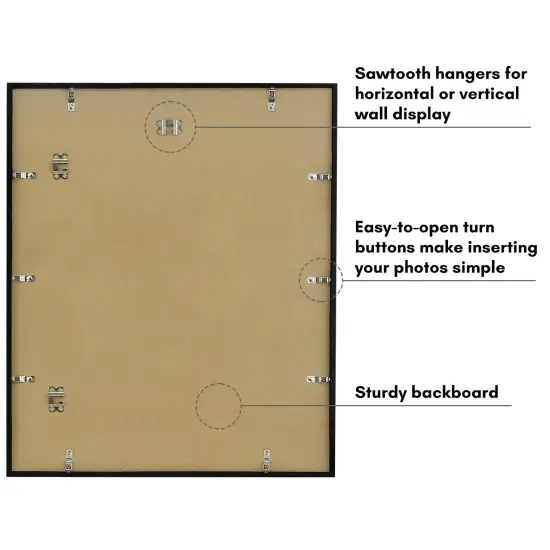 Americanflat Poster Frame - Perfect Frame for Photos and Artwork - Large Picture Frame - Polished Plexiglass - Hanging Hardware with Horizontal and Vertical Display {5}