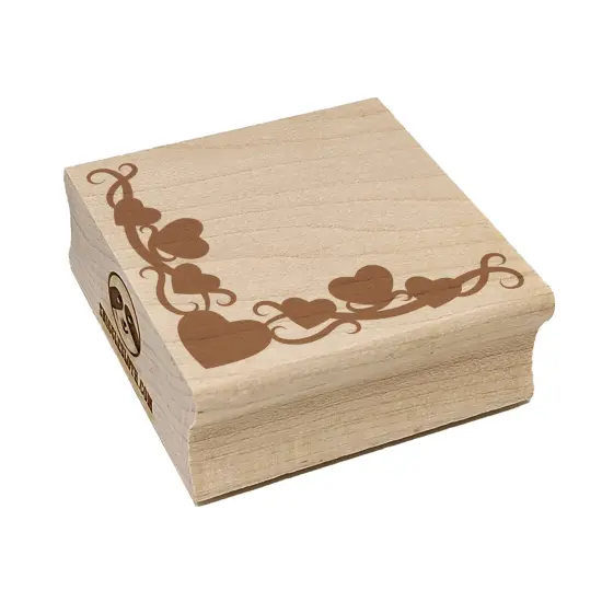 Swirly Heart Corner Border Square Rubber Stamp for Stamping Crafting {7}