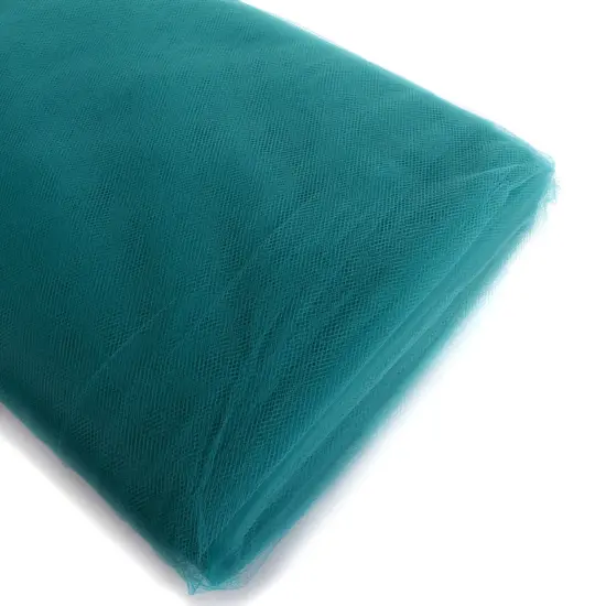 54" Tulle Fabric Bolt Teal {2}