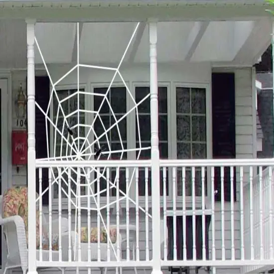 Northlight Spooky Spider Web Hanging Halloween Decoration - 80" - White {1}