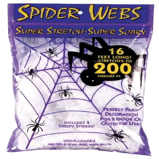 Super Stretch White Spider Web Prop 2.10 Oz {1}