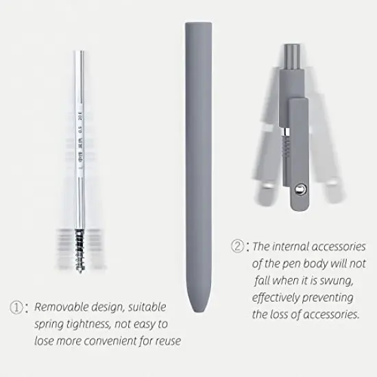 Gel Pens, 5 Pcs 0.5mm Japanese Black Ink Pens Fine Point Smooth Writing Pens, High-End Series Pens for Journaling Note Taking, Cute Office School Supplies Gifts for Women Men (Morandi) {4}