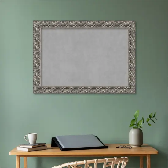 Silver Luxor Wood Framed Magnetic Board {5}