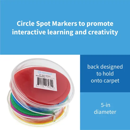 Get Out! Circle Marker Sitting Dots 5&rdquo; Circle Markers for Classroom, 30-Pack {5}