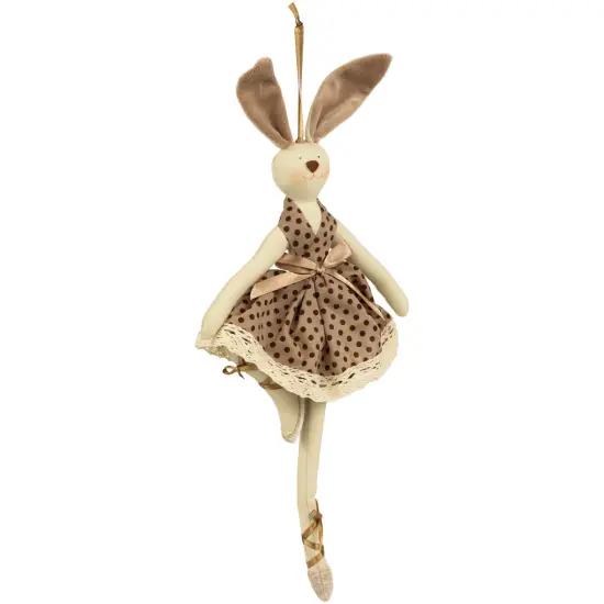 Northlight Plush Ballerina Bunny Hanging Easter Decoration- 13" - Brown Beige {5}