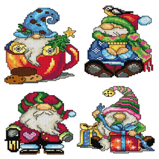 Christmas Gnomes Counted Cross-Stitch Kit {1}