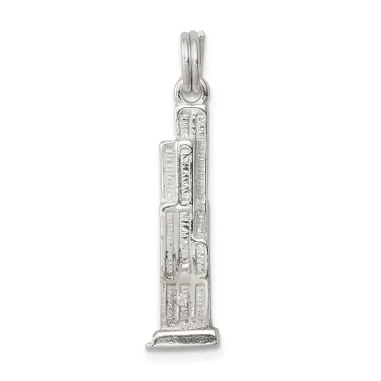 Sterling Silver Empire State Building Charm New York NY Jewerly 24mm x 7mm {1}