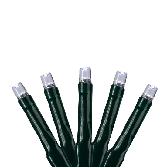 Hofert Cluster LED Wide Angle Christmas Lights - Pure White - 20.5 ft Green Wire - 200ct {1}