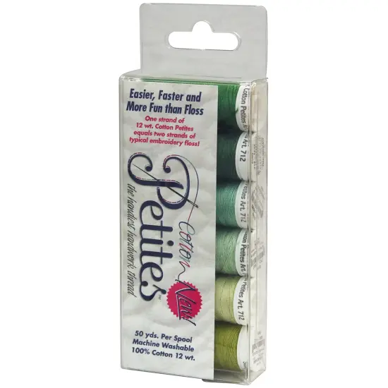 Sulky Sampler 12wt Cotton Petites 6/Pkg-Greens Assortment {2}
