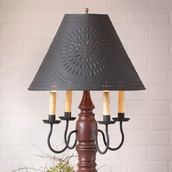 Bradford Lamp in Americana Red with Shade {4}