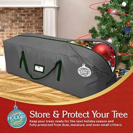Christmas Tree Storage Bag - Heavy-Duty Tree Bag with Durable Reinforced Handles & Zipper, Waterproof Storage Bag Protects from Moisture & Dust (Fits a 7.5FT Tree, Charcoal) {4}