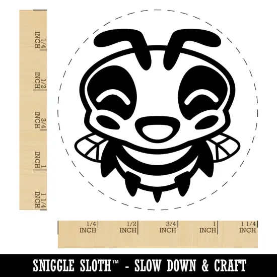 Cute Bee Laughing LOL Rubber Stamp for Stamping Crafting Planners {1}