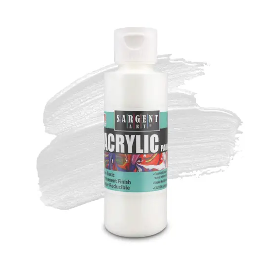 6 Pack Set Art Primary Acrylic Paint Set, 4 Ounce bottles , Non-Fading, Rich Vivid Pigments, Brilliant Matte Finish, Fast Dry Formula, Non-Toxic {3}