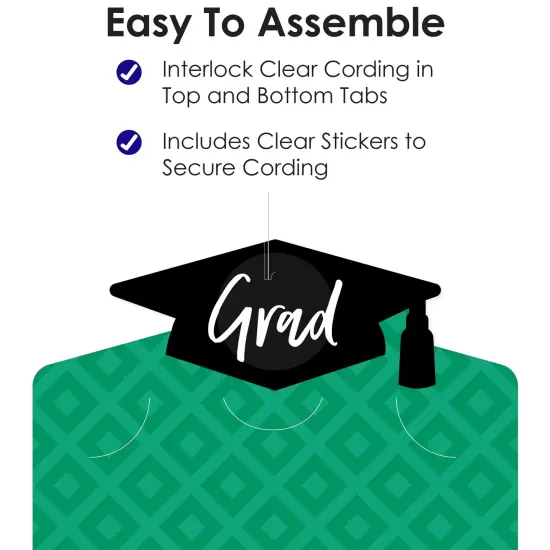 Big Dot of Happiness Green Graduation Party Vertical Photo Garland 35 Pieces {6}