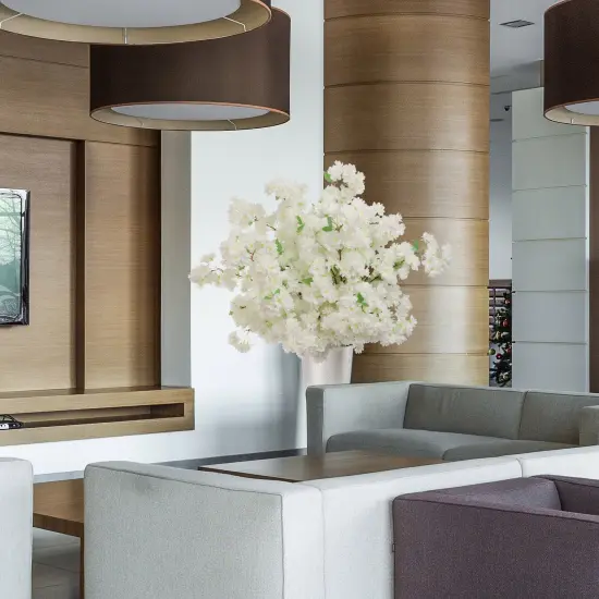 Cherry Blossom Stem: Set of 3, 40-Inch, Silk Flowers, Floral Home by Artificial Flowers Light pink {10}