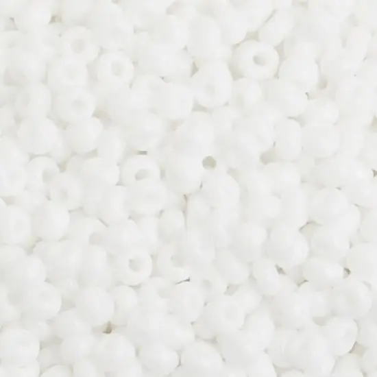 John Bead 8/0 Opaque Czech Glass Seed Beads, 500g White {1}