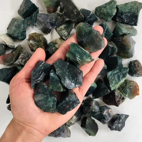 Moss Agate Crystals - Rough Stones Bulk {1}