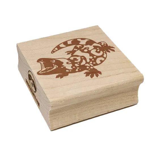 Gila Monster Venomous Lizard Square Rubber Stamp for Stamping Crafting {1}