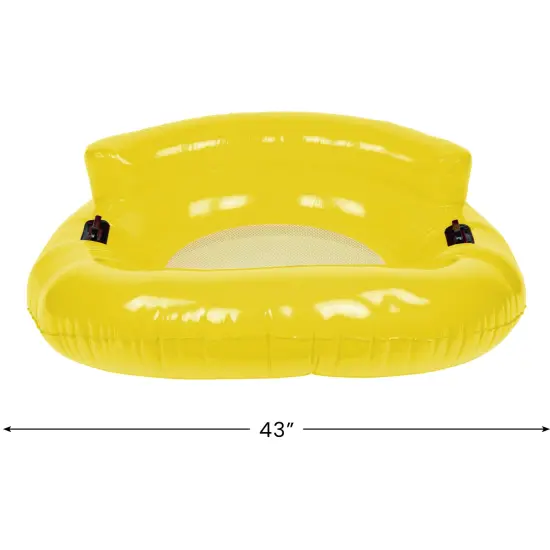 Northlight 43" Yellow Bubble Seat Inflatable Swimming Pool Float {4}
