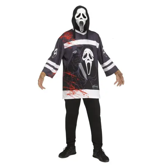 Ghost Face Horror Jersey and Mask Adult Costume | One Size {1}