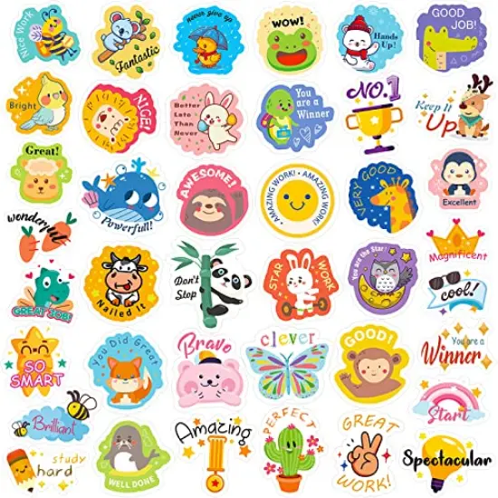 Reward Stickers for Kids,600PCS Motivational Stickers for Teachers Stickers Packs,Cute Animal Reward Stickers for Students Award School Incentive Stickers Teacher Supplies for Classroom {1}