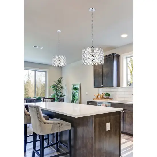 Lyla 13 inch pendant in chrome {2}